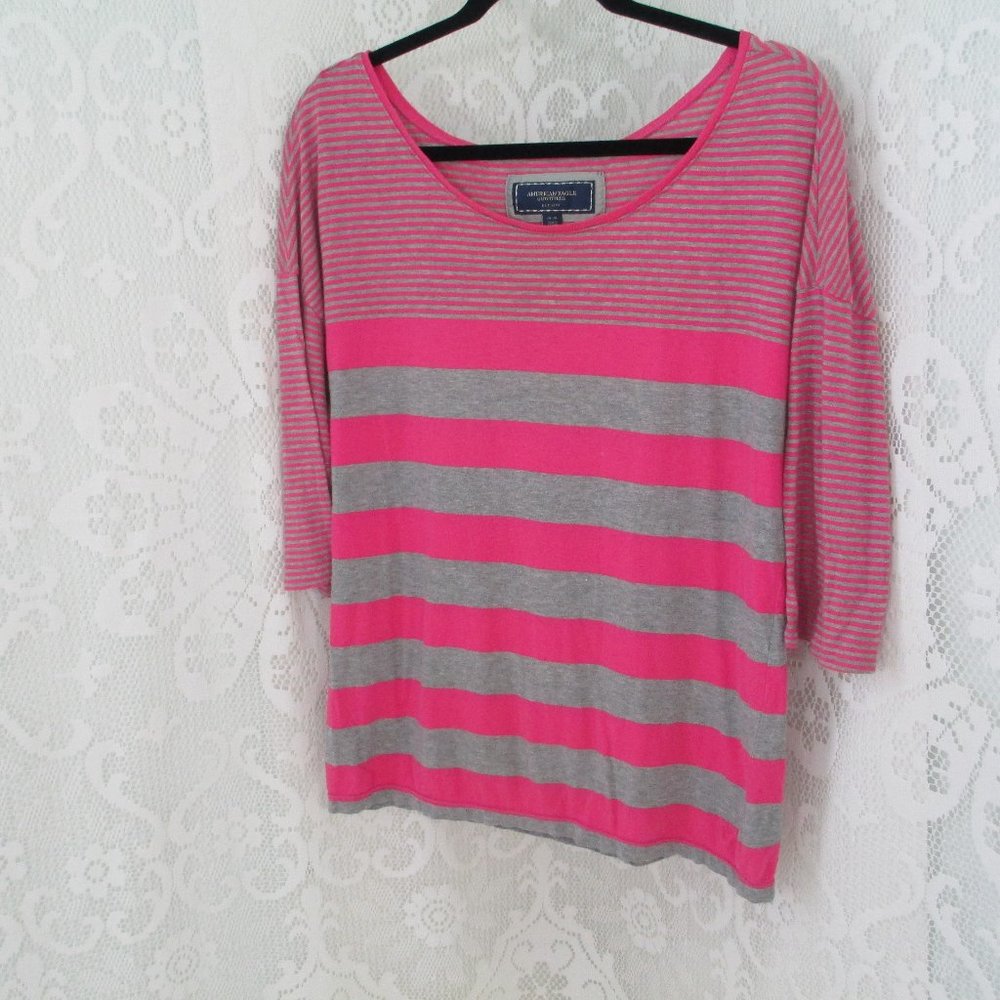 American Eagle Outfitters Pink and Grey striped To